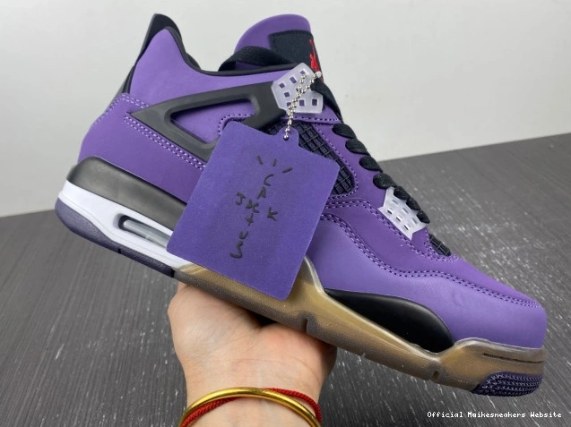 Official Maikesneakers Scott Jordan 4 LN4 Retro 766296 Family) and Purple (Friends Travis 0723